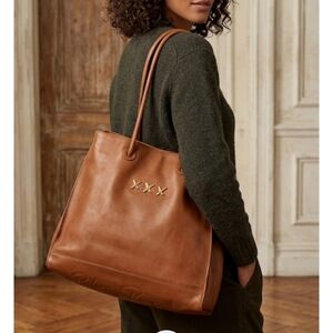 Paloma Picasso Brown Tote with Gold Details